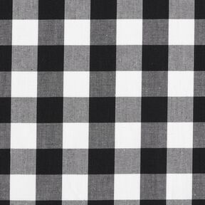 Shirting Fabric Large baker's check – white/black, 