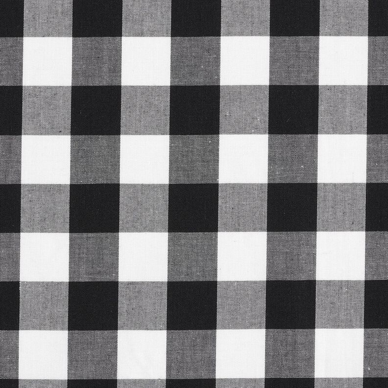 Shirting Fabric Large baker's check – white/black,  image number 1