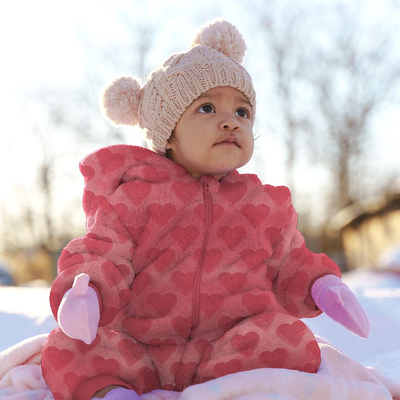 Faux Fur hearts | Poppy Fabrics – hollyhock, image number 5
