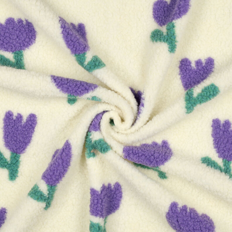 Teddy Fur Tulips | Poppy Fabrics – ivory,  image number 3