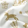 Cotton Cretonne Reindeer and stars – ivory/gold,  thumbnail number 2