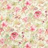 Decor Fabric Canvas watercolour flowers  – light beige/raspberry,  thumbnail number 1