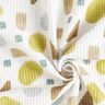 Waffle Piqué colourful shapes – moss green/ivory,  thumbnail number 3