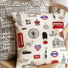 Decor Fabric Half Panama London – natural/red,  thumbnail number 6