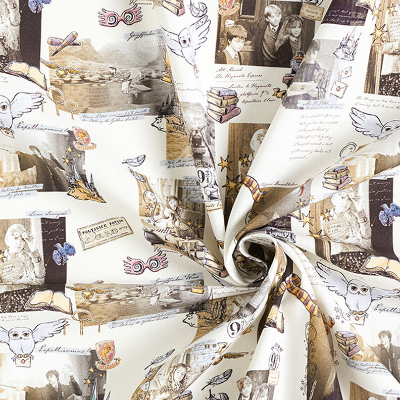 Cretonne Licensed Fabric ‘Harry Potter’ Memories | Warner Bros. – light beige,  image number 3