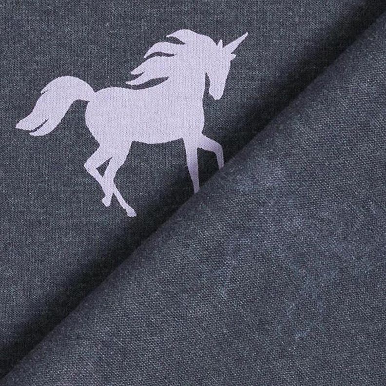 Cotton Jersey Unicorns – navy blue,  image number 5