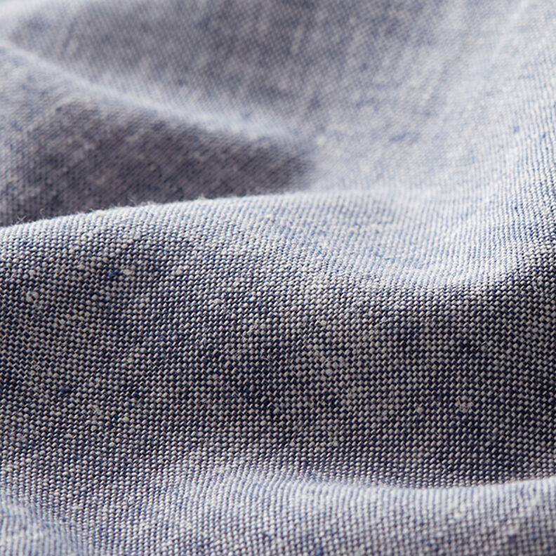 Cotton Linen Blend Mottled – navy blue,  image number 2