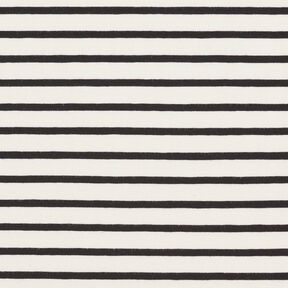 Cotton Jersey Wide and Narrow Stripes – cream/black, 