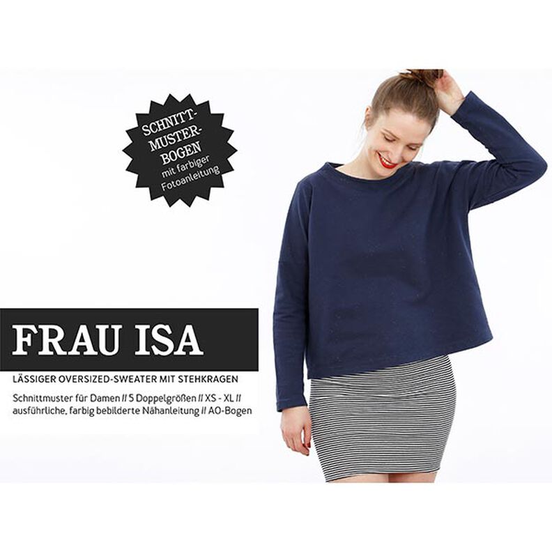 FRAU ISA jumper with stand-up collar, Studio Schnittreif  | XS -  XL,  image number 1