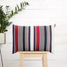 Outdoor Fabric Canvas mixed stripes – white/navy blue,  thumbnail number 8