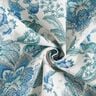 Decorative fabric Canvas Oriental ornamental flowers 280 cm – white/blue,  thumbnail number 3