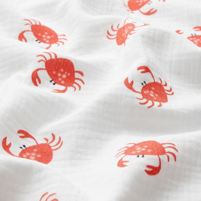 GOTS Double Gauze/Muslin Crabs | Poppy Fabrics – ivory,  image number 2