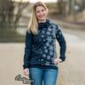 French Terry Ice Flowers Border Fabric | Glitzerpüppi – midnight blue/white,  thumbnail number 6