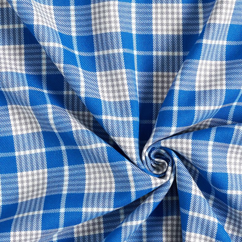 Viscose mix Prince of Wales check – blue, image number 3