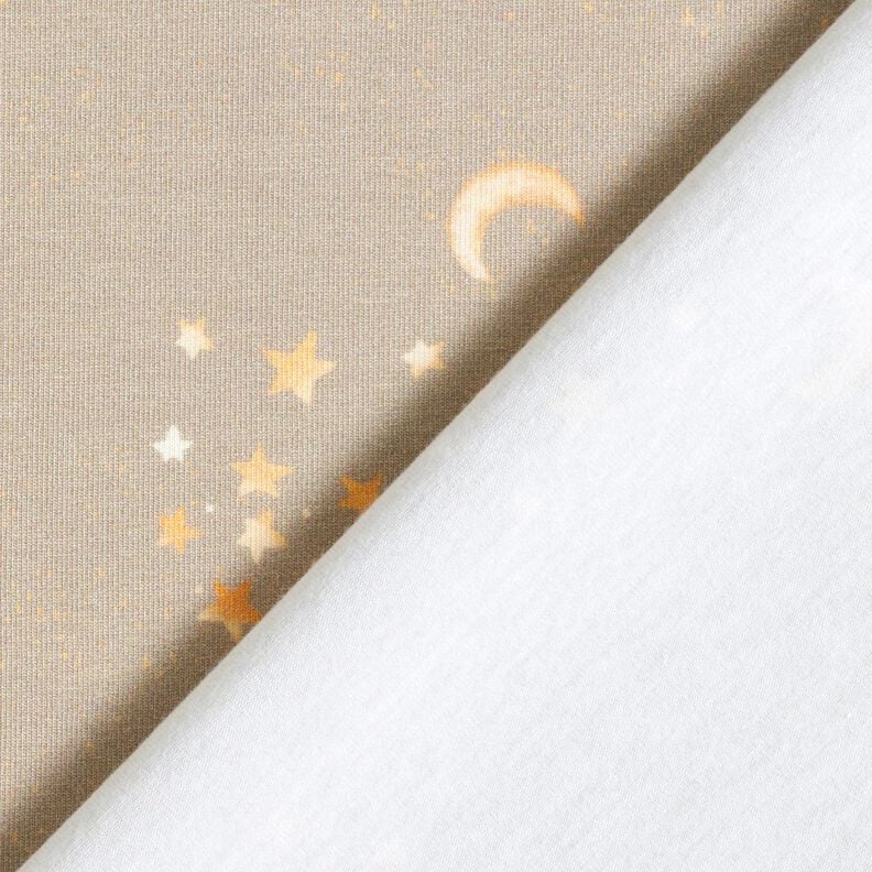 Cotton Jersey starry sky Digital Print – light taupe,  image number 4