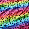 Cotton Jersey Rainbow leopard print hearts | Glitzerpüppi – black/colour mix,  thumbnail number 1