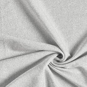 Glamour Tinsel Glitter Jersey – silver metallic, 