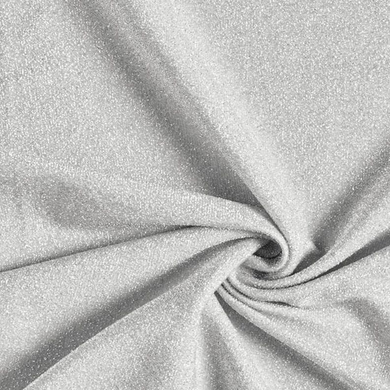 Glamour Tinsel Glitter Jersey – silver metallic,  image number 1