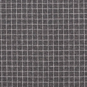 Jacquard knit brushed grid check – dark grey, 