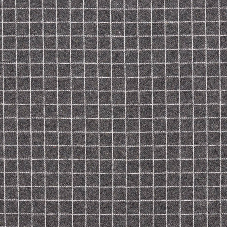 Jacquard knit brushed grid check – dark grey,  image number 1