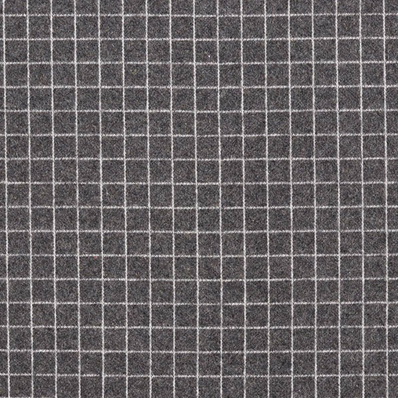 Jacquard knit brushed grid check – dark grey,  image number 1