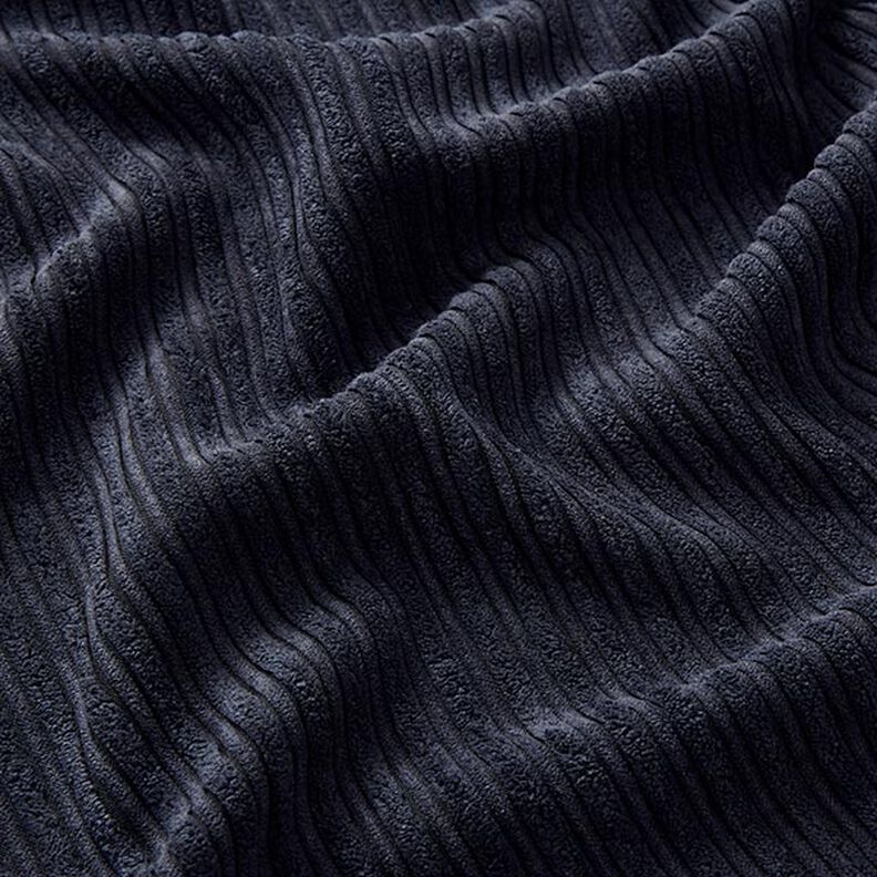 Wide corduroy, plain irregular ribbed – navy blue,  image number 2