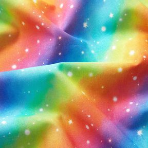 Cotton Poplin Rainbow stardust Digital Print – royal blue/colour mix, 