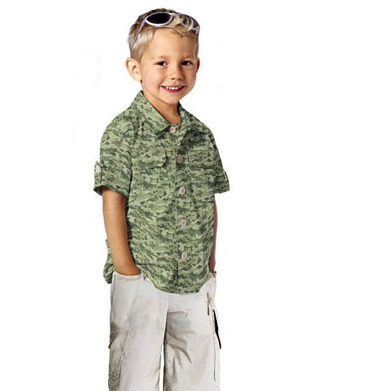 Organic Cotton Poplin camouflage skulls – pistachio,  image number 5