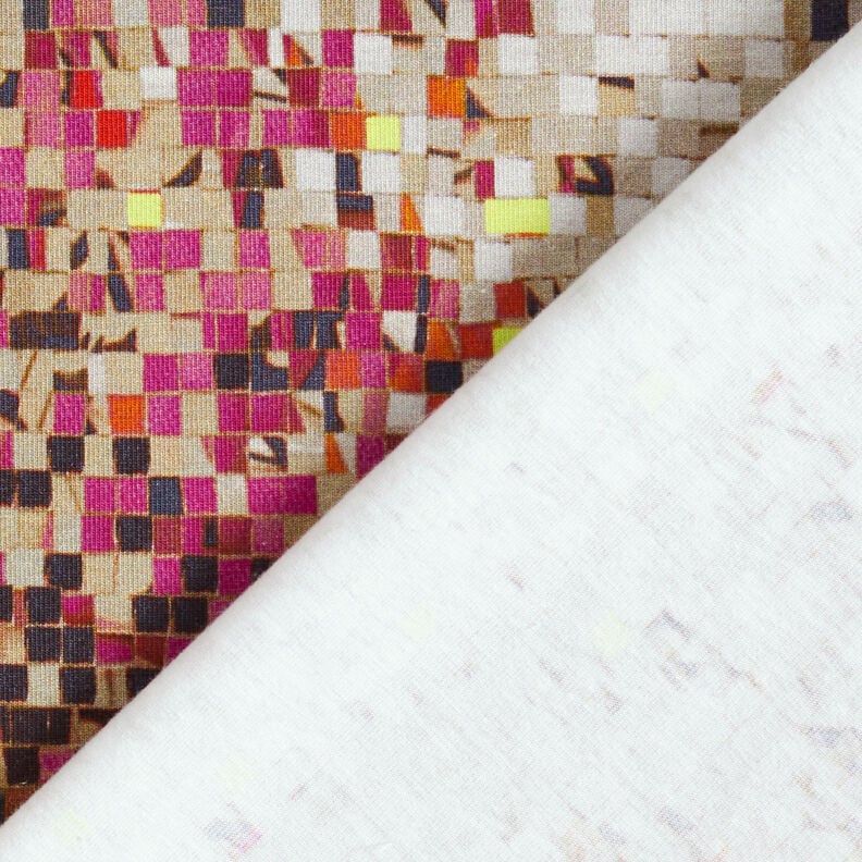 GOTS Cotton Jersey scattered mosaic | TCC x LOOKS by Wolfgang Joop – red/dark beige,  image number 6