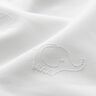 Sateen elephant embroidery – white,  thumbnail number 2