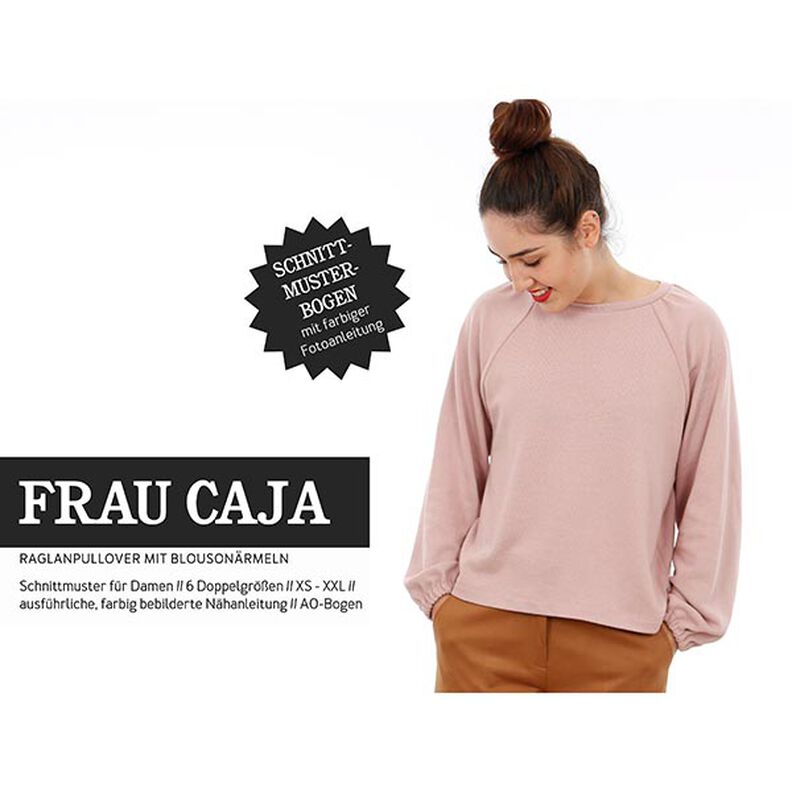 FRAU CAJA - raglan jumper with blouson sleeves, Studio Schnittreif  | XS -  XXL,  image number 1