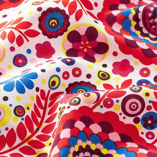 Carnival fabric, mandala – white | Remnant 50cm, 