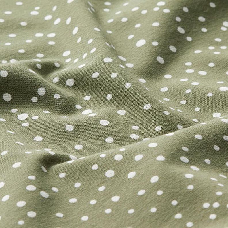 Cotton jersey irregular dots – khaki,  image number 2