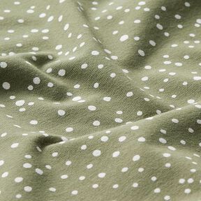 Cotton jersey irregular dots – khaki, 