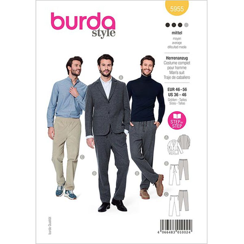 men's suit | Burda 5955 | 46-56,  image number 1