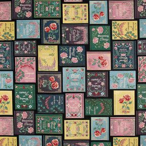 Decor Fabric Tapestry Fabric Book cover – black/merlot, 