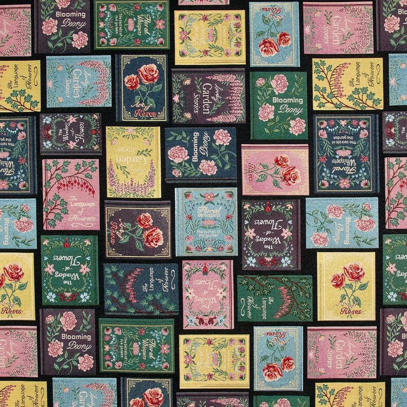 Decor Fabric Tapestry Fabric Book cover – black/merlot,  image number 1