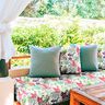 Outdoor Fabric Canvas Exotic flowers – white/green,  thumbnail number 7
