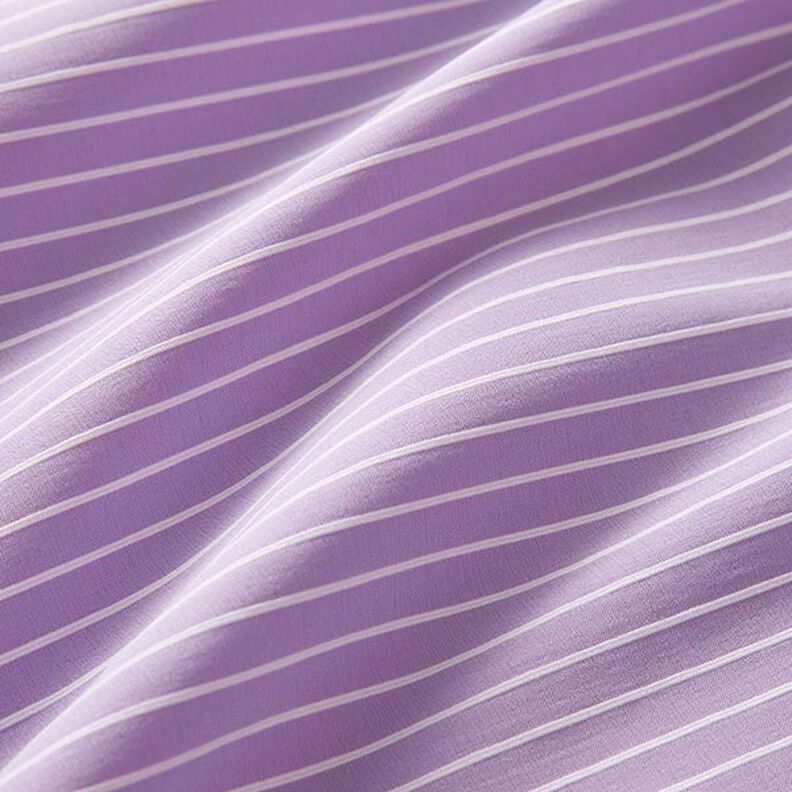 Stretch fabric with horizontal stripes – pastel violet,  image number 2