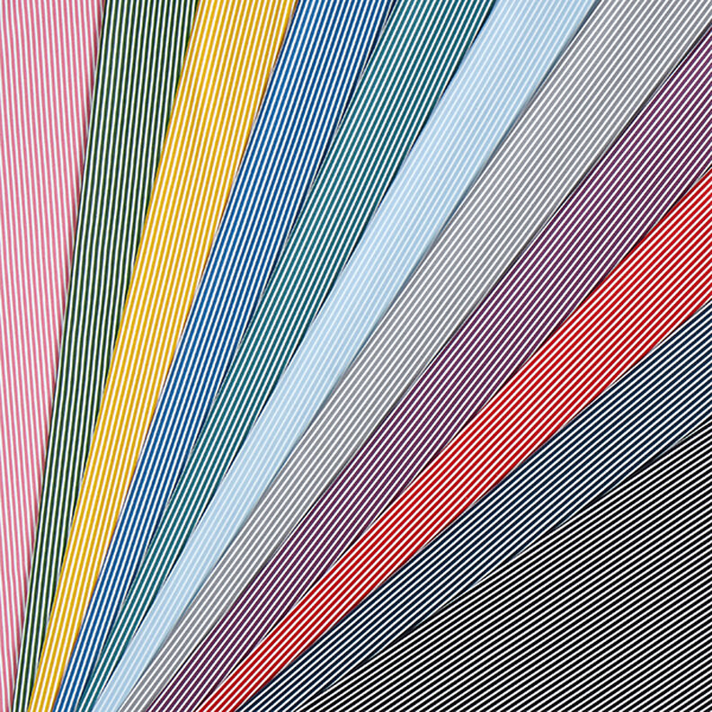 Cotton Poplin Stripes – grey/white,  image number 5