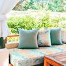 Outdoor Fabric Canvas Tropical Leaves – coral,  thumbnail number 7