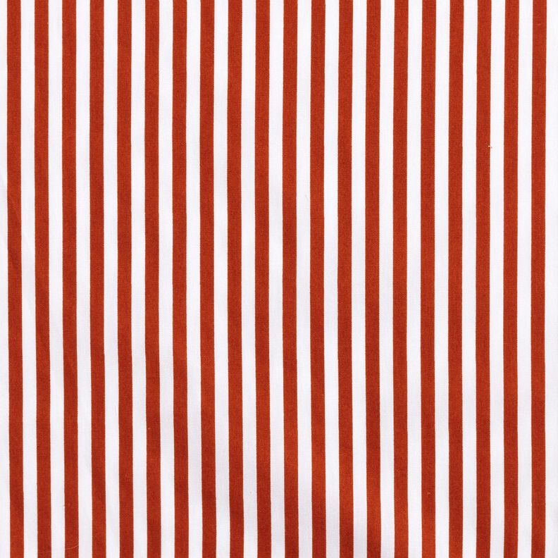 Cotton Poplin narrow stripes – terracotta/white,  image number 1