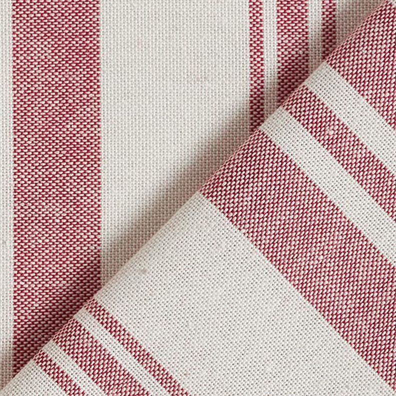 Decor Fabric Canvas woven stripes – red,  image number 4