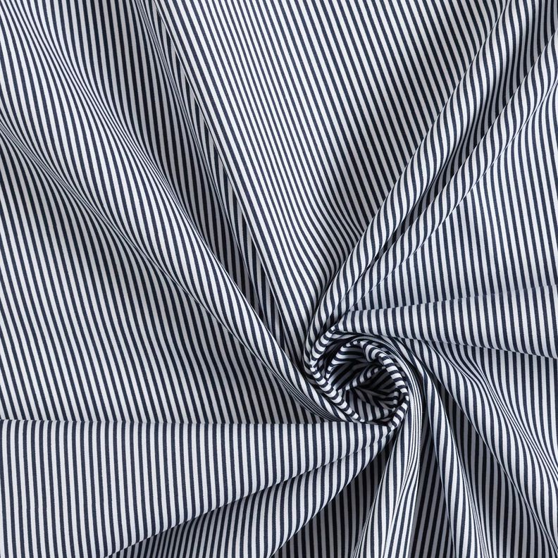 Cotton Poplin Mini stripes – midnight blue/white,  image number 3