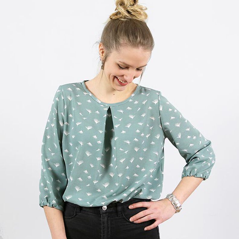 FRAU SUKI - slip-on blouse with box pleats, Studio Schnittreif | XS - XXL,  image number 6