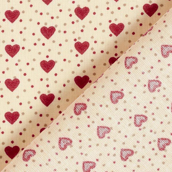 Coated Cotton Hearts – light beige/red,  image number 5