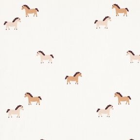 Cotton Jersey Little pony – offwhite, 
