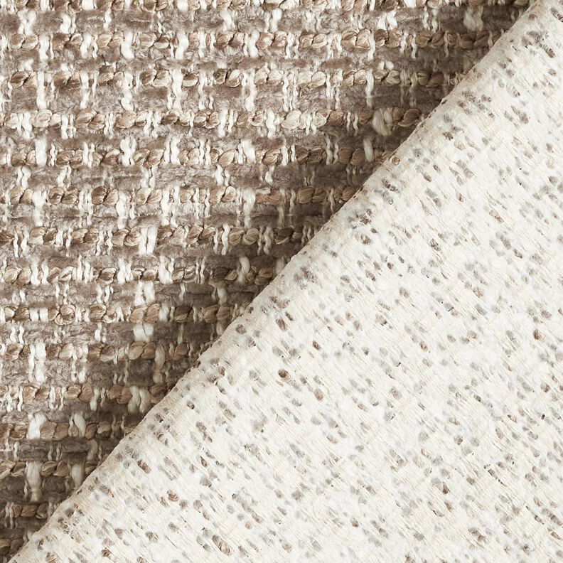 Upholstery Fabric colourful bouclé look – dark taupe/light beige,  image number 3