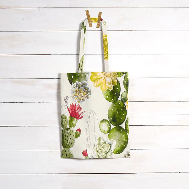 Decorative fabric Canvas Cacti – natural/green, image number 6