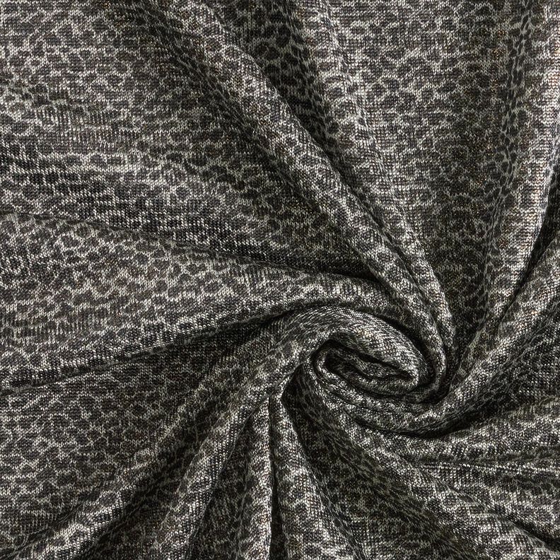 Jacquard jersey leopard print – metallic gold/grey,  image number 1